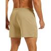 image:imageMAGCOMSEN Mens 5 Athletic Running Shorts Mesh Quick Dry Lightweight Linerless Gym Workout Shorts with Zipper PocketsKhaki
