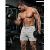 image:imageMAGCOMSEN Mens 5 Athletic Running Shorts Mesh Quick Dry Lightweight Linerless Gym Workout Shorts with Zipper PocketsLight Grey