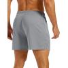 image:imageMAGCOMSEN Mens 5 Athletic Running Shorts Mesh Quick Dry Lightweight Linerless Gym Workout Shorts with Zipper PocketsMedium Grey