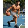 image:imageMAGCOMSEN Mens 5 Athletic Running Shorts Mesh Quick Dry Lightweight Linerless Gym Workout Shorts with Zipper PocketsMedium Grey