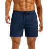 image:imageMAGCOMSEN Mens 5 Athletic Running Shorts Mesh Quick Dry Lightweight Linerless Gym Workout Shorts with Zipper PocketsNavy
