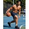 image:imageMAGCOMSEN Mens 5 Athletic Running Shorts Mesh Quick Dry Lightweight Linerless Gym Workout Shorts with Zipper PocketsNavy