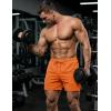 image:imageMAGCOMSEN Mens 5 Athletic Running Shorts Mesh Quick Dry Lightweight Linerless Gym Workout Shorts with Zipper PocketsOrange