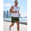 image:imageMAGCOMSEN Mens 5 Athletic Running Shorts Quick Dry Lightweight Linerless Mesh Workout Gym Active Shorts with PocketsArmy Green