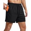 image:imageMAGCOMSEN Mens 5 Athletic Running Shorts Quick Dry Lightweight Linerless Mesh Workout Gym Active Shorts with PocketsBlack
