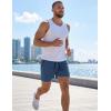 image:imageMAGCOMSEN Mens 5 Athletic Running Shorts Quick Dry Lightweight Linerless Mesh Workout Gym Active Shorts with PocketsBlue Grey