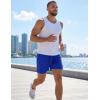 image:imageMAGCOMSEN Mens 5 Athletic Running Shorts Quick Dry Lightweight Linerless Mesh Workout Gym Active Shorts with PocketsColor Blue