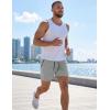 image:imageMAGCOMSEN Mens 5 Athletic Running Shorts Quick Dry Lightweight Linerless Mesh Workout Gym Active Shorts with PocketsLight Grey