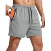 image:imageMAGCOMSEN Mens 5 Athletic Running Shorts Quick Dry Lightweight Linerless Mesh Workout Gym Active Shorts with PocketsLight Grey