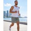 image:imageMAGCOMSEN Mens 5 Athletic Running Shorts Quick Dry Lightweight Linerless Mesh Workout Gym Active Shorts with PocketsMedium Grey