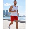image:imageMAGCOMSEN Mens 5 Athletic Running Shorts Quick Dry Lightweight Linerless Mesh Workout Gym Active Shorts with PocketsRed