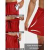 image:imageMAGCOMSEN Mens 5 Athletic Running Shorts Quick Dry Lightweight Linerless Mesh Workout Gym Active Shorts with PocketsRed
