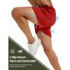 image:imageMAGCOMSEN Mens 5 Athletic Running Shorts Quick Dry Lightweight Linerless Mesh Workout Gym Active Shorts with PocketsRed