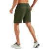 image:imageMAGCOMSEN Mens 7 Athletic Running Shorts Quick Dry Lightweight Mesh Basketball Workout Shorts with Zipper PocketsArmy Green