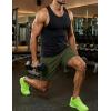 image:imageMAGCOMSEN Mens 7 Athletic Running Shorts Quick Dry Lightweight Mesh Basketball Workout Shorts with Zipper PocketsArmy Green