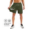 image:imageMAGCOMSEN Mens 7 Athletic Running Shorts Quick Dry Lightweight Mesh Basketball Workout Shorts with Zipper PocketsArmy Green