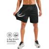 image:imageMAGCOMSEN Mens 7 Athletic Running Shorts Quick Dry Lightweight Mesh Basketball Workout Shorts with Zipper PocketsBlack