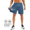 image:imageMAGCOMSEN Mens 7 Athletic Running Shorts Quick Dry Lightweight Mesh Basketball Workout Shorts with Zipper PocketsBlue Grey