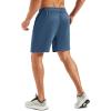 image:imageMAGCOMSEN Mens 7 Athletic Running Shorts Quick Dry Lightweight Mesh Basketball Workout Shorts with Zipper PocketsBlue Grey