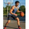 image:imageMAGCOMSEN Mens 7 Athletic Running Shorts Quick Dry Lightweight Mesh Basketball Workout Shorts with Zipper PocketsDark Grey
