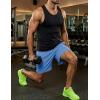 image:imageMAGCOMSEN Mens 7 Athletic Running Shorts Quick Dry Lightweight Mesh Basketball Workout Shorts with Zipper PocketsLight Blue