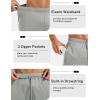 image:imageMAGCOMSEN Mens 7 Athletic Running Shorts Quick Dry Lightweight Mesh Basketball Workout Shorts with Zipper PocketsLight Grey