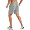 image:imageMAGCOMSEN Mens 7 Athletic Running Shorts Quick Dry Lightweight Mesh Basketball Workout Shorts with Zipper PocketsLight Grey