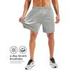 image:imageMAGCOMSEN Mens 7 Athletic Running Shorts Quick Dry Lightweight Mesh Basketball Workout Shorts with Zipper PocketsLight Grey