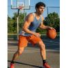 image:imageMAGCOMSEN Mens 7 Athletic Running Shorts Quick Dry Lightweight Mesh Basketball Workout Shorts with Zipper PocketsOrange