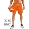 image:imageMAGCOMSEN Mens 7 Athletic Running Shorts Quick Dry Lightweight Mesh Basketball Workout Shorts with Zipper PocketsOrange