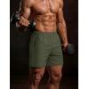 image:imageMAGCOMSEN Mens Athletic Shorts 5 Quick Dry Lightweight Linerless Gym Workout Hiking Shorts with Zipper PocketsArmy Green