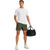 image:imageMAGCOMSEN Mens Athletic Shorts 5 Quick Dry Lightweight Linerless Gym Workout Hiking Shorts with Zipper PocketsArmy Green