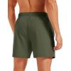 image:imageMAGCOMSEN Mens Athletic Shorts 5 Quick Dry Lightweight Linerless Gym Workout Hiking Shorts with Zipper PocketsArmy Green