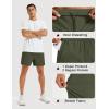 image:imageMAGCOMSEN Mens Athletic Shorts 5 Quick Dry Lightweight Linerless Gym Workout Hiking Shorts with Zipper PocketsArmy Green