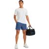 image:imageMAGCOMSEN Mens Athletic Shorts 5 Quick Dry Lightweight Linerless Gym Workout Hiking Shorts with Zipper PocketsBlue Grey