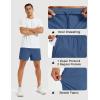 image:imageMAGCOMSEN Mens Athletic Shorts 5 Quick Dry Lightweight Linerless Gym Workout Hiking Shorts with Zipper PocketsBlue Grey