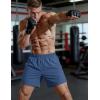 image:imageMAGCOMSEN Mens Athletic Shorts 5 Quick Dry Lightweight Linerless Gym Workout Hiking Shorts with Zipper PocketsBlue Grey