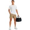 image:imageMAGCOMSEN Mens Athletic Shorts 5 Quick Dry Lightweight Linerless Gym Workout Hiking Shorts with Zipper PocketsKhaki