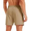 image:imageMAGCOMSEN Mens Athletic Shorts 5 Quick Dry Lightweight Linerless Gym Workout Hiking Shorts with Zipper PocketsKhaki
