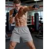 image:imageMAGCOMSEN Mens Athletic Shorts 5 Quick Dry Lightweight Linerless Gym Workout Hiking Shorts with Zipper PocketsLight Grey