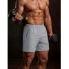 image:imageMAGCOMSEN Mens Athletic Shorts 5 Quick Dry Lightweight Linerless Gym Workout Hiking Shorts with Zipper PocketsLight Grey