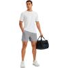 image:imageMAGCOMSEN Mens Athletic Shorts 5 Quick Dry Lightweight Linerless Gym Workout Hiking Shorts with Zipper PocketsLight Grey