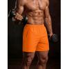image:imageMAGCOMSEN Mens Athletic Shorts 5 Quick Dry Lightweight Linerless Gym Workout Hiking Shorts with Zipper PocketsOrange