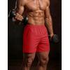 image:imageMAGCOMSEN Mens Athletic Shorts 5 Quick Dry Lightweight Linerless Gym Workout Hiking Shorts with Zipper PocketsRed