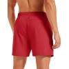 image:imageMAGCOMSEN Mens Athletic Shorts 5 Quick Dry Lightweight Linerless Gym Workout Hiking Shorts with Zipper PocketsRed