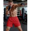 image:imageMAGCOMSEN Mens Athletic Shorts 5 Quick Dry Lightweight Linerless Gym Workout Hiking Shorts with Zipper PocketsRed