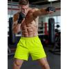image:imageMAGCOMSEN Mens Athletic Shorts 5 Quick Dry Lightweight Linerless Gym Workout Hiking Shorts with Zipper PocketsYellow Green