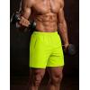 image:imageMAGCOMSEN Mens Athletic Shorts 5 Quick Dry Lightweight Linerless Gym Workout Hiking Shorts with Zipper PocketsYellow Green