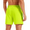 image:imageMAGCOMSEN Mens Athletic Shorts 5 Quick Dry Lightweight Linerless Gym Workout Hiking Shorts with Zipper PocketsYellow Green