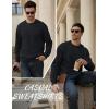 image:imageMAGCOMSEN Mens Crewneck Sweatshirt Sherpa Lined Casual Fleece Pullover Thermal Winter Warm Heavyweight Cotton SweatShirtsBlack